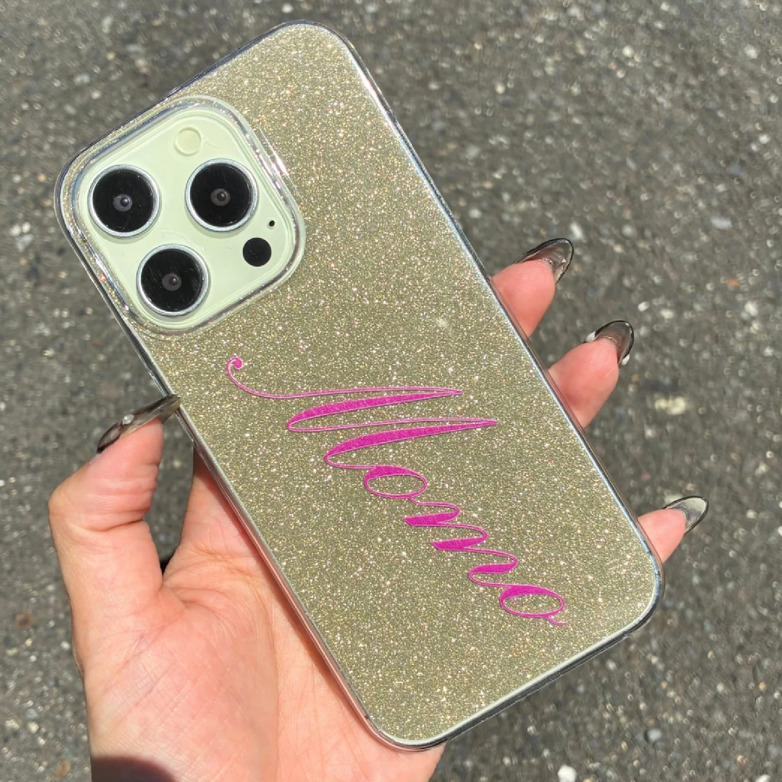 スマホケース ハード 全機種対応【キラキラグリッターケース×名入れ印刷】