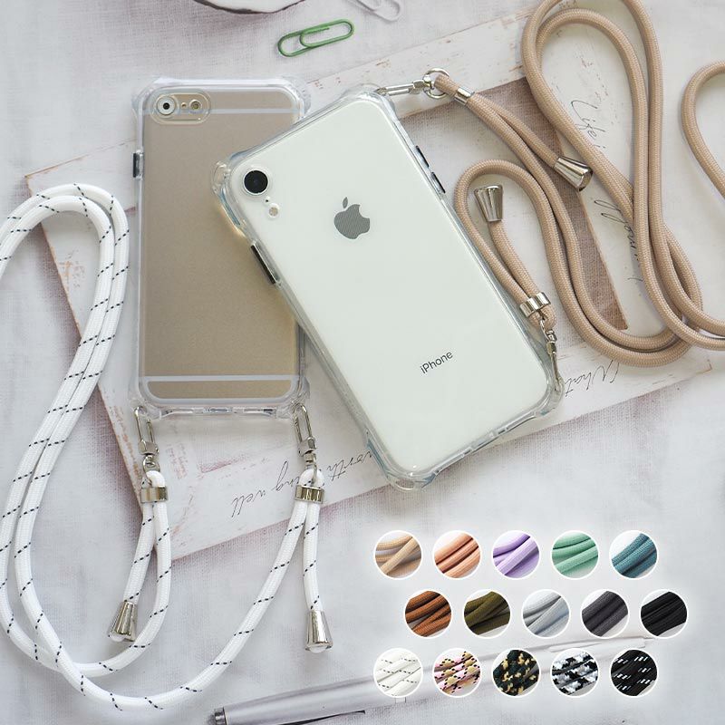 スマホケース スマホカバー iPhoneケース【縦横スト穴iPhoneショルダー